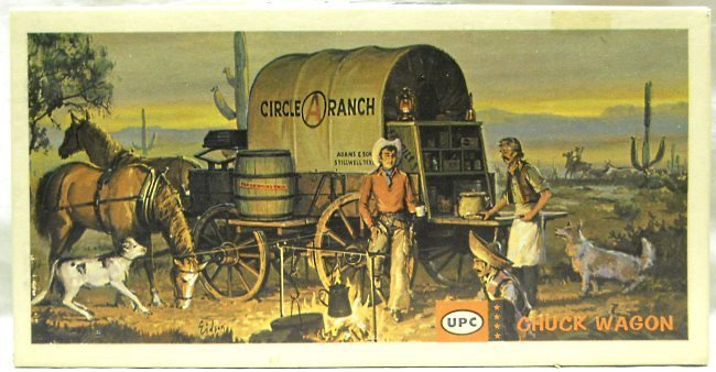 UPC 1/48 Chuck Wagon with Three Figures and Four Animals - (Ex-Revell Miniature Masterpieces, 4013-100 plastic model kit
